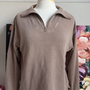 C&C CALIFORNIA SUNWASHED HALF ZIP PULLOVER